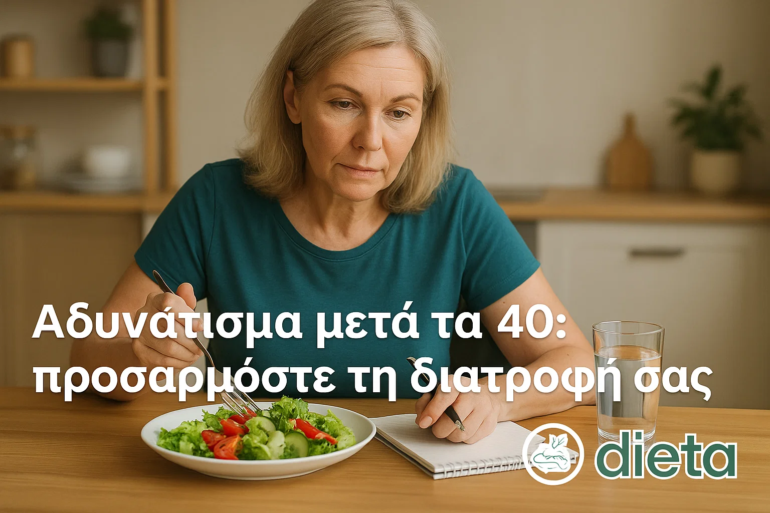 Αδυνάτισμα μετά τα 40: προσαρμόστε τη διατροφή σας